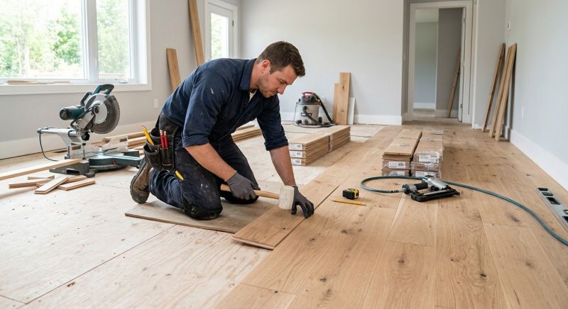 Birch Floor Installation in San Antonio, TX
