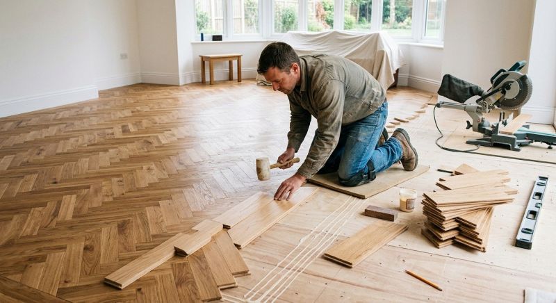 Dark Wood Floor Installation in Phoenix, AZ